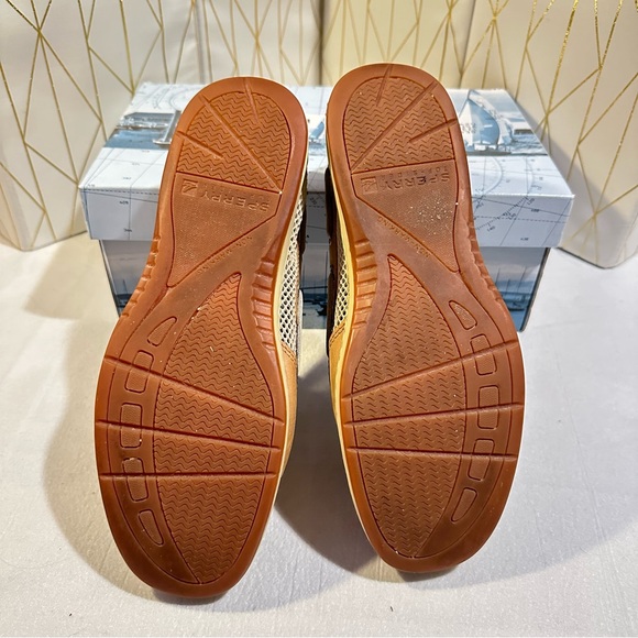 8.5 Sperry Top-Sider Bluefish 2 Eye Linen slip on boat shoes - Picture 3 of 6